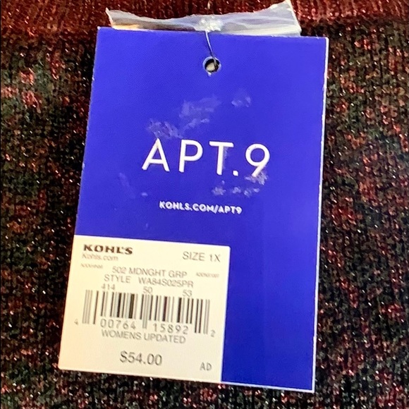 Size 0X/14 Apt. 9 Sweater with Scarf. NWT - Picture 11 of 11